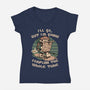 Medieval Character Hates Adventure-Womens-V-Neck-Tee-Studio Mootant