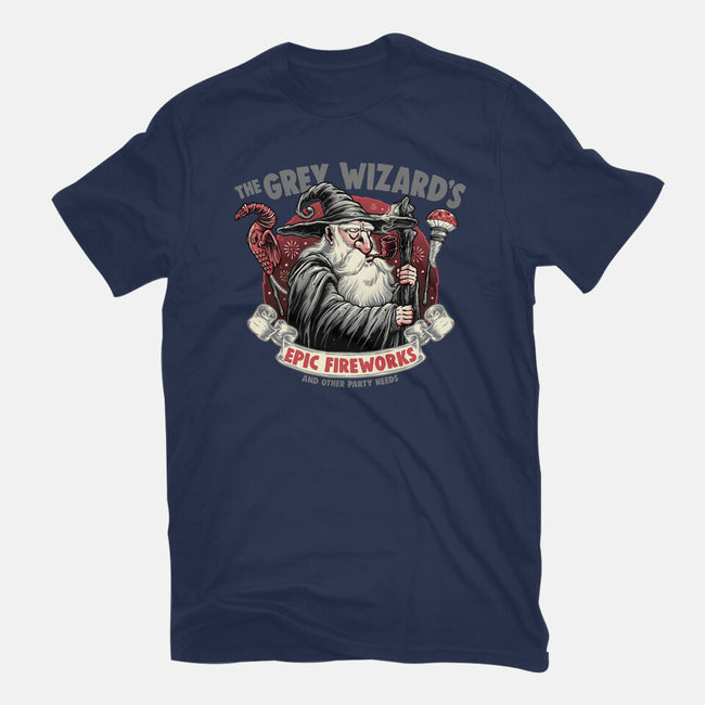 Grey Wizard Fireworks-Womens-Fitted-Tee-momma_gorilla