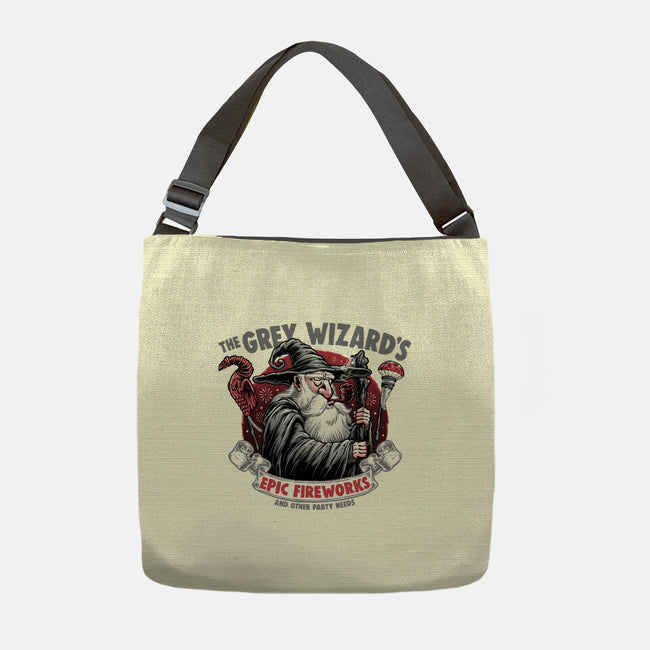 Grey Wizard Fireworks-None-Adjustable Tote-Bag-momma_gorilla