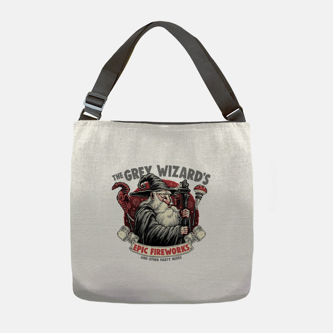 Grey Wizard Fireworks-None-Adjustable Tote-Bag-momma_gorilla
