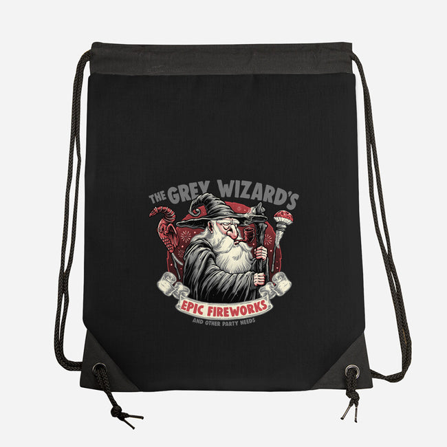 Grey Wizard Fireworks-None-Drawstring-Bag-momma_gorilla
