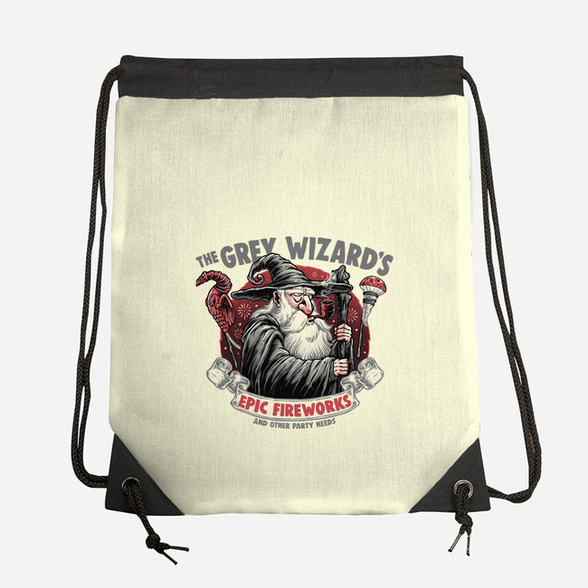 Grey Wizard Fireworks-None-Drawstring-Bag-momma_gorilla