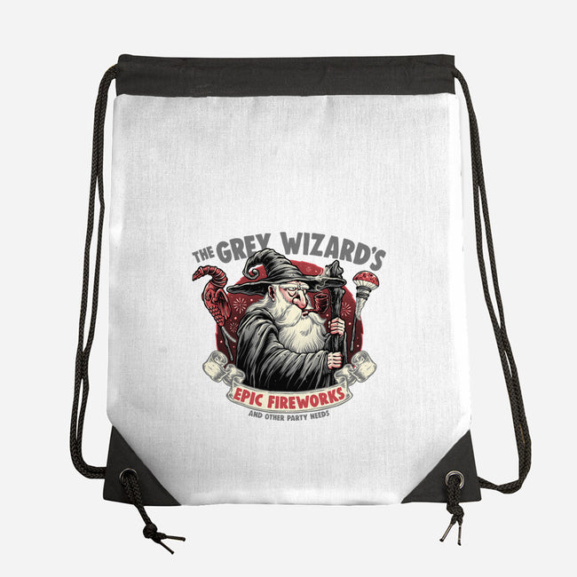 Grey Wizard Fireworks-None-Drawstring-Bag-momma_gorilla