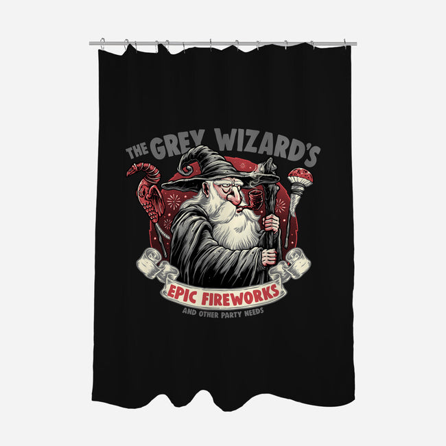 Grey Wizard Fireworks-None-Polyester-Shower Curtain-momma_gorilla