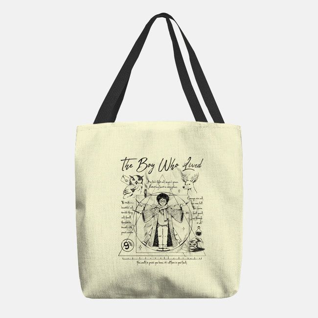Vitruvian Wizard-None-Basic Tote-Bag-Arigatees