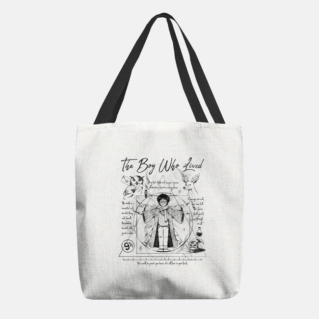 Vitruvian Wizard-None-Basic Tote-Bag-Arigatees