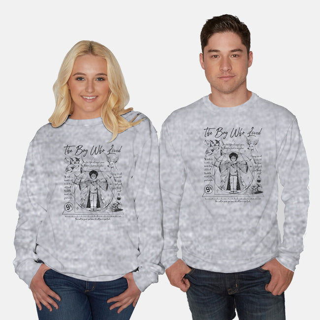 Vitruvian Wizard-Unisex-Crew Neck-Sweatshirt-Arigatees