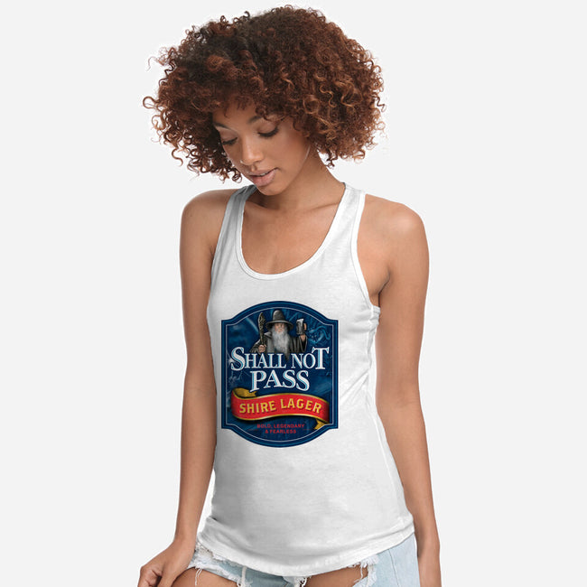 Shall Not Pass Lager-Womens-Racerback-Tank-NMdesign