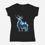 Magic Deer-Womens-V-Neck-Tee-Vallina84