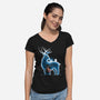 Magic Deer-Womens-V-Neck-Tee-Vallina84