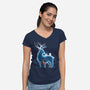 Magic Deer-Womens-V-Neck-Tee-Vallina84