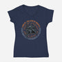 Lord Of The Land Of Shadow-Womens-V-Neck-Tee-momma_gorilla