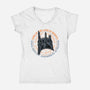 Lord Of The Land Of Shadow-Womens-V-Neck-Tee-momma_gorilla
