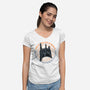 Lord Of The Land Of Shadow-Womens-V-Neck-Tee-momma_gorilla