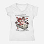 Take These-Womens-V-Neck-Tee-momma_gorilla