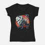 Forsaken Ninja-Womens-V-Neck-Tee-momma_gorilla
