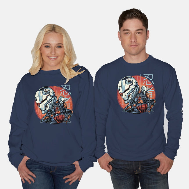 Forsaken Ninja-Unisex-Crew Neck-Sweatshirt-momma_gorilla