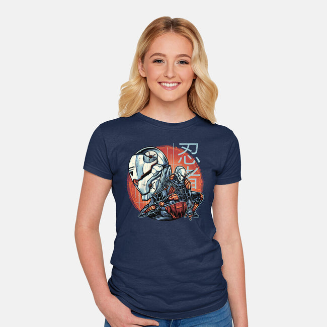 Forsaken Ninja-Womens-Fitted-Tee-momma_gorilla