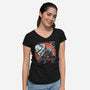 Forsaken Ninja-Womens-V-Neck-Tee-momma_gorilla