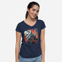 Forsaken Ninja-Womens-V-Neck-Tee-momma_gorilla