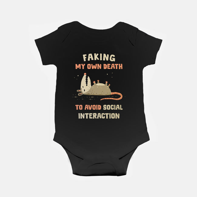 Avoiding Social Interaction-Baby-Basic-Onesie-kg07
