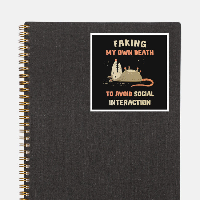 Avoiding Social Interaction-None-Glossy-Sticker-kg07