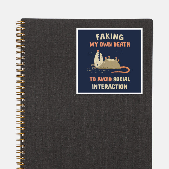 Avoiding Social Interaction-None-Glossy-Sticker-kg07