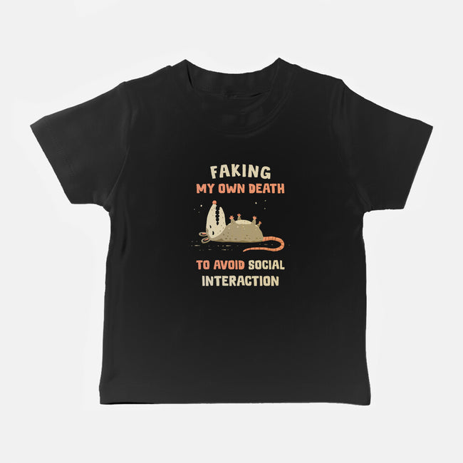 Avoiding Social Interaction-Baby-Basic-Tee-kg07