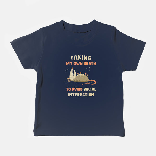 Avoiding Social Interaction-Baby-Basic-Tee-kg07
