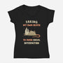 Avoiding Social Interaction-Womens-V-Neck-Tee-kg07