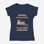 Avoiding Social Interaction-Womens-V-Neck-Tee-kg07