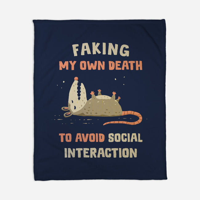 Avoiding Social Interaction-None-Fleece-Blanket-kg07