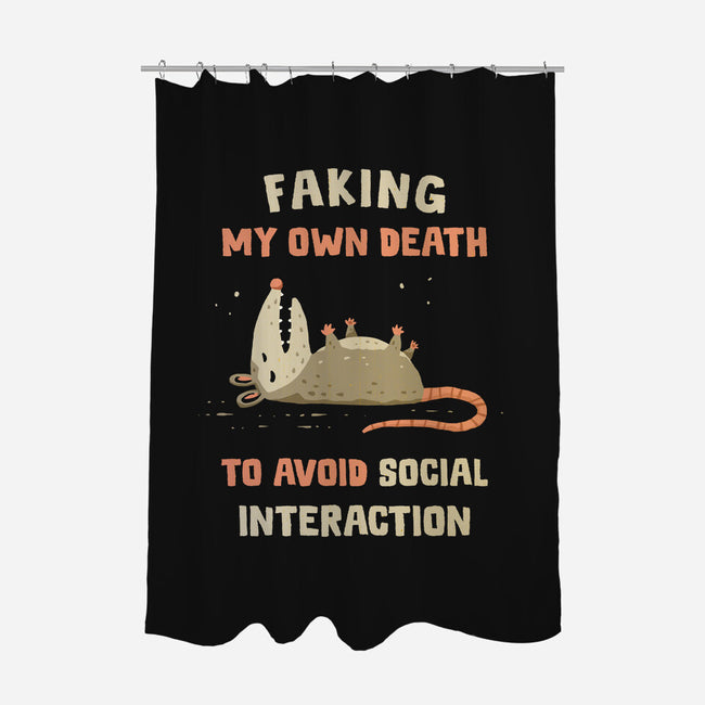 Avoiding Social Interaction-None-Polyester-Shower Curtain-kg07