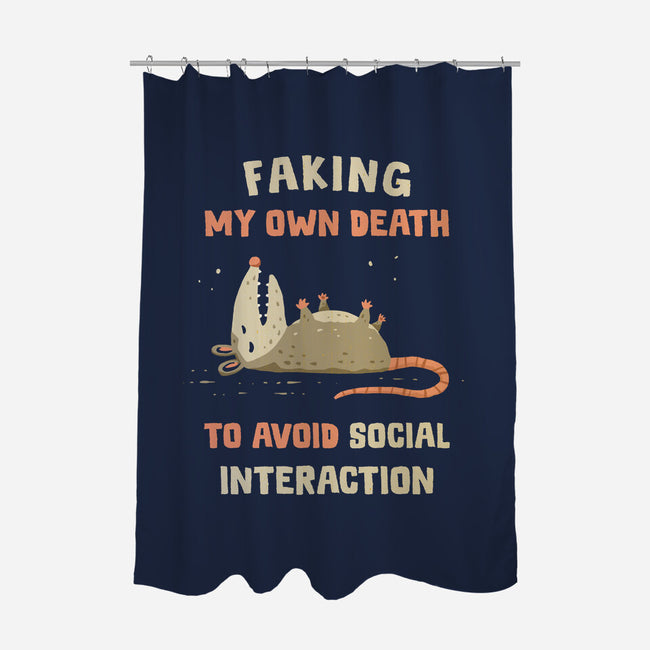 Avoiding Social Interaction-None-Polyester-Shower Curtain-kg07