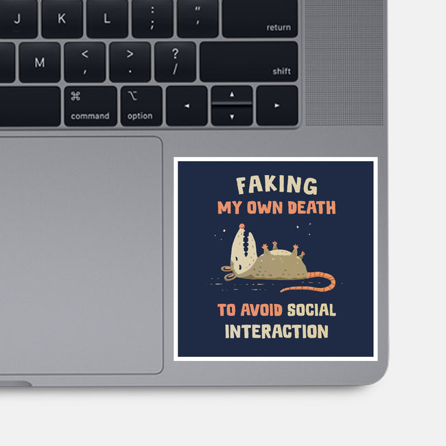 Avoiding Social Interaction-None-Glossy-Sticker-kg07