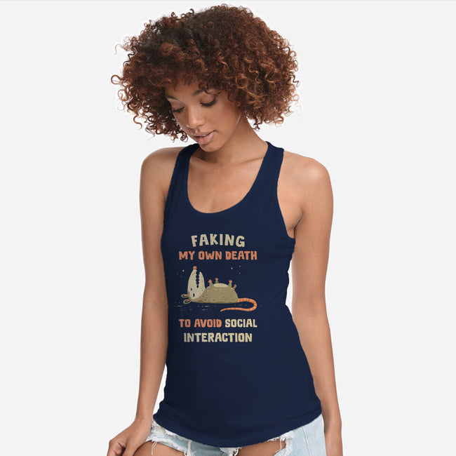 Avoiding Social Interaction-Womens-Racerback-Tank-kg07