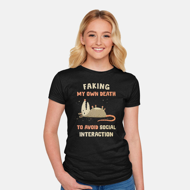 Avoiding Social Interaction-Womens-Fitted-Tee-kg07