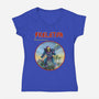 Skeletor Master Of Destruction-Womens-V-Neck-Tee-Diego Gurgell