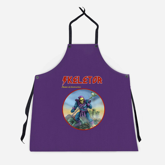 Skeletor Master Of Destruction-Unisex-Kitchen-Apron-Diego Gurgell