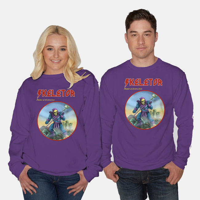 Skeletor Master Of Destruction-Unisex-Crew Neck-Sweatshirt-Diego Gurgell