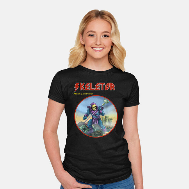 Skeletor Master Of Destruction-Womens-Fitted-Tee-Diego Gurgell