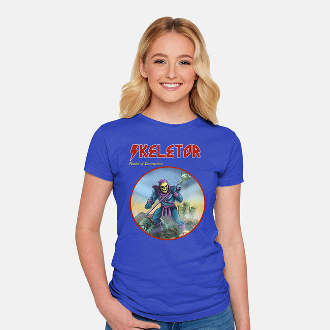Skeletor Master Of Destruction-Womens-Fitted-Tee-Diego Gurgell