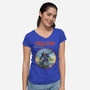 Skeletor Master Of Destruction-Womens-V-Neck-Tee-Diego Gurgell