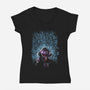 It's Raining Numbers-Womens-V-Neck-Tee-zascanauta