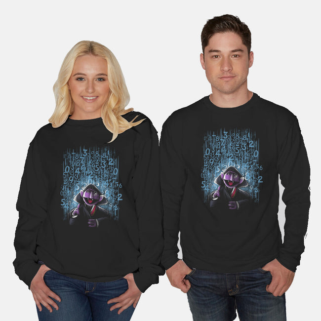 It's Raining Numbers-Unisex-Crew Neck-Sweatshirt-zascanauta