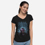 It's Raining Numbers-Womens-V-Neck-Tee-zascanauta
