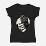 Black And White Cats-Womens-V-Neck-Tee-momma_gorilla