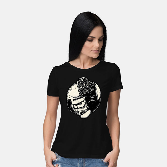 Black And White Cats-Womens-Basic-Tee-momma_gorilla