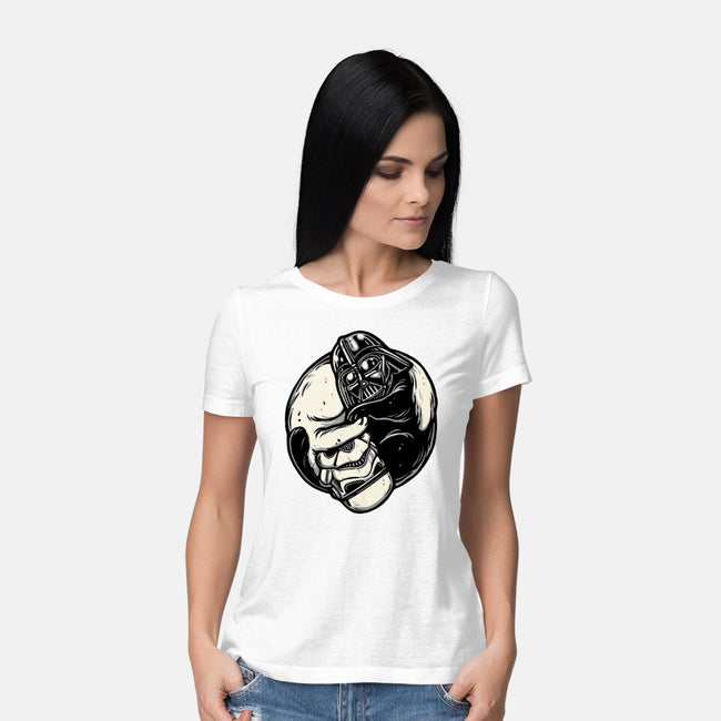 Black And White Cats-Womens-Basic-Tee-momma_gorilla
