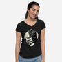 Black And White Cats-Womens-V-Neck-Tee-momma_gorilla